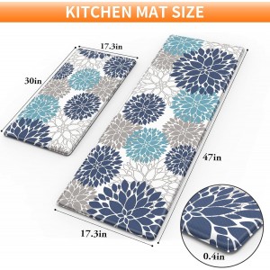 StepLively Kitchen Mats for Floor, Anti Fatigue Mats for Kitchen Floor, Kitchen Decor and Accessories Non Slip Washable Mats Set of 2 for Sink, Office, Laundry, 17.3