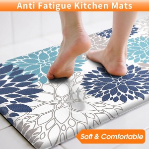 StepLively Kitchen Mats for Floor, Anti Fatigue Mats for Kitchen Floor, Kitchen Decor and Accessories Non Slip Washable Mats Set of 2 for Sink, Office, Laundry, 17.3