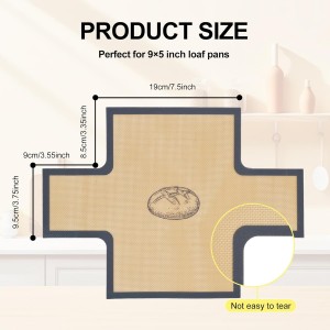 2 Pcs Thickened Silicone Bread loaf pan liners for baking bread 9x5，Silicone Baking Mat for 9x5 Inch Loaf Pan, Nonstick & Reusable, Easy to Clean, High-Temp Resistant (Black and Gray)
