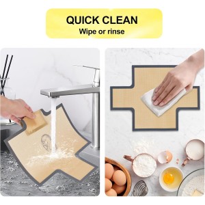 2 Pcs Thickened Silicone Bread loaf pan liners for baking bread 9x5，Silicone Baking Mat for 9x5 Inch Loaf Pan, Nonstick & Reusable, Easy to Clean, High-Temp Resistant (Black and Gray)