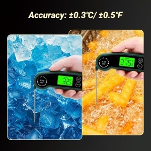 INKBIRD 0.5 Seconds Instant Read Meat Thermometer for Cooking RHT-11K, ±0.5℉ Accuracy Digital Food Thermometer with 1.42inch Large Screen, Waterproof Kitchen Thermometer for Candy, Grill, BBQ, Brewing