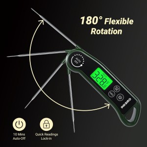 INKBIRD 0.5 Seconds Instant Read Meat Thermometer for Cooking RHT-11K, ±0.5℉ Accuracy Digital Food Thermometer with 1.42inch Large Screen, Waterproof Kitchen Thermometer for Candy, Grill, BBQ, Brewing