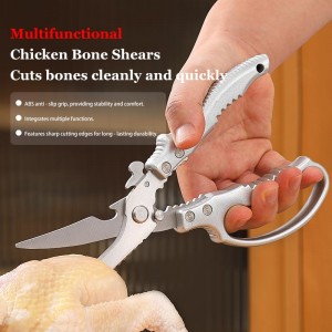Kitchen Scissors: Heavy-Duty Poultry Shears That Effortlessly Cut Through Bones, Fish, Veggies & Nuts. Crafted from 3Cr13 Stainless Steel. (All-Purpose Scissors, Kitchen Shears)