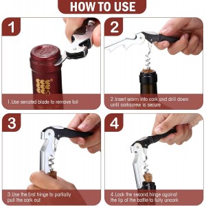 Honoson Wine Keys Opener Travel Corkscrew Wine bottle Opener Waiter Beer Bartender for Home Office Kitchen Restaurant Bar Applications (Black,30 Pcs)