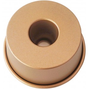 3.5 Inch Angel Cake Pan, Mini Fluted Tube Pan, Nonstick Ring Mold for Baking Angel Food, Chiffon, Pound Cake, Mousse - Gold, 4PCS