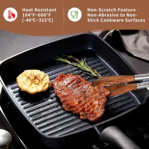 Wooden Tongs for Cooking Set of 3 (7