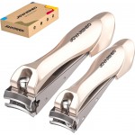 Nail Clipper Set,Premium Stainless Steel Fingernail and Toenail Clipper Cutters with Nail File and Catcher, Sharp Effortless Nail Clippers Tools for Men & Women