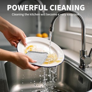 Double Layer Steel Wire Dishcloth, 20 Pcs Double-Layer Steel Wire Cleaning Cloth,Powerful Cleaning Non-Scratch Wire Dishcloth Rag for Cookware, Sinks, Dishes, Stove Tops (7.87''x7.87'') New Upgrade