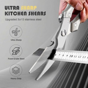 Huusk Kitchen Scissors Set, Poultry Shears Heavy Duty with Spring Loaded, Kitchen Meat Scissors All Purpose for Food, Chicken, Fish