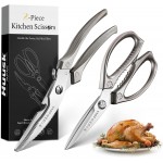 Huusk Kitchen Scissors Set, Poultry Shears Heavy Duty with Spring Loaded, Kitchen Meat Scissors All Purpose for Food, Chicken, Fish