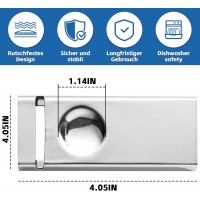 YellRin Knife Spoon Rests Stainless Steel Spoon Fork Knife Rest Rack Flatware Holder Set of 4 for Dining Table Hotel Restaurant