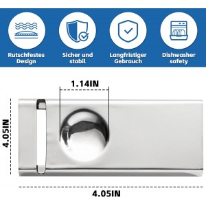 YellRin Knife Spoon Rests Stainless Steel Spoon Fork Knife Rest Rack Flatware Holder Set of 4 for Dining Table Hotel Restaurant