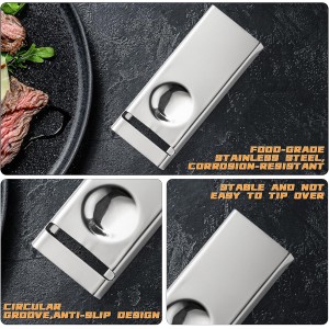 YellRin Knife Spoon Rests Stainless Steel Spoon Fork Knife Rest Rack Flatware Holder Set of 4 for Dining Table Hotel Restaurant