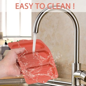 Silicone Hot Dog Bun Pans for Baking, 3-Cavity Nonstick French Baguette Bread Molds, Terracotta Orange, Set of 2