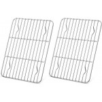 2 Pack Cooling Rack for Baking, Homikit 8.7 * 6.3 Inch Small Stainless Steel Metal Roasting Grilling Cooking Racks, Fits Small Toaster Oven, Dishwasher Safe, Heavy duty & Rust Resistant
