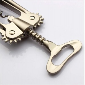 Wing Corkscrew for Red Wine Beer, Wing Corkscrew Zinc Alloy Bottle Opener Built-in Beer Cap Opener