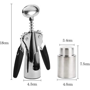 Wing Corkscrew for Red Wine Beer, Wine Opener, Zinc Alloy Premium Wing Corkscrew Wine Bottle Opener