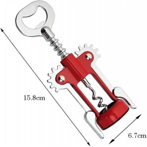 Wing Corkscrew for Red Wine Beer, Wine Corkscrew for All Cork Stoppered and Beer Cap Bottles.