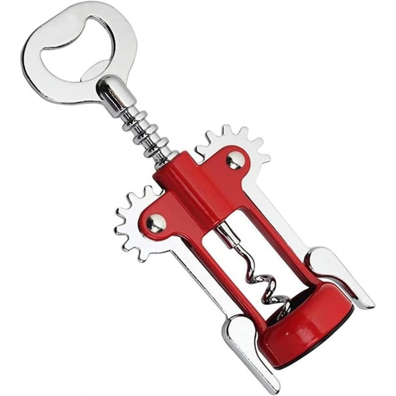 Wing Corkscrew for Red Wine Beer, Wine Corkscrew for All Cork Stoppered and Beer Cap Bottles.