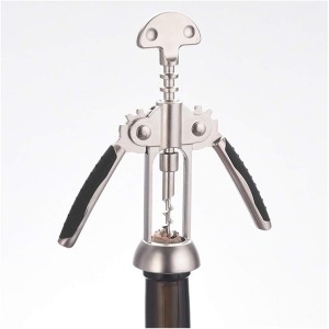 Wing Corkscrew for Red Wine Beer, Wine Bottle Opener Wing Corkscrew Zinc Alloy and Rubber