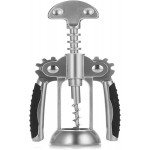 Wing Corkscrew for Red Wine Beer, Wine Bottle Opener Wing Corkscrew Zinc Alloy and Rubber