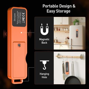 0.5 Sec Instant Read Meat Thermometer for Cooking, Ultra-Fast Digital Food Thermometer with Backlight, ±0.5°F Accuracy, IP67 Waterproof，Auto-Rotate/On/Off–Perfect for Grilling, BBQ, Smoker-Tangerine