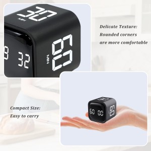 Rotating Pomodoro Timer 5,10,30, 60 Minutes Preset,Desk Productivity Flip Timer, Visual Cube Countdown Stopwatch,Custom Modes/Vibration/High/Low Volume,ADHD Timers, for Study, Work, School, Kitchen
