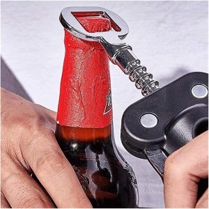 Wing Corkscrew for Red Wine Beer, Corkscrew by-Sandalwood All-in-one Bottle Opener and Foil Cutter