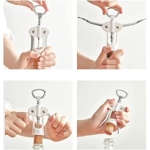 Wing Corkscrew for Red Wine Beer, Bottle Opener – Duty Metallic Wine Openers – Multipurpose Corkscrews