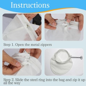 Fine Mesh Strainer, 3Pcs Reusable Cloth Strainer Bags with Stainless Steel Handle, Nut Milk Bag, Juice Strainer for Kitchen