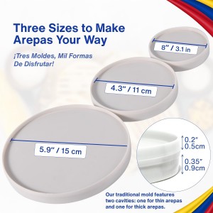 Molde para Arepas with Gift Box – 3 Sizes (5.9