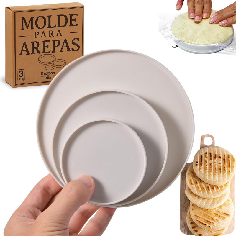 Molde para Arepas with Gift Box – 3 Sizes (5.9