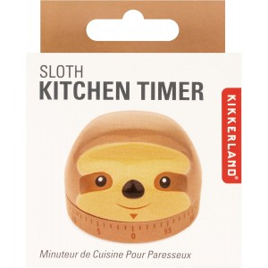 Kikkerland Sloth Timer – Fun Gadget for Home & Kitchen – 60 Minute Windup Timekeeper for Cooking