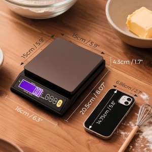 Bonvoisin Baking Scale 0.1 Gram Accuracy Digital Scale for Kitchen, Candle, Soap and Sourdough Bread Making, with Percentage Weighing Function, Weigh in Grams, Pounds and Ounces (10 lb)