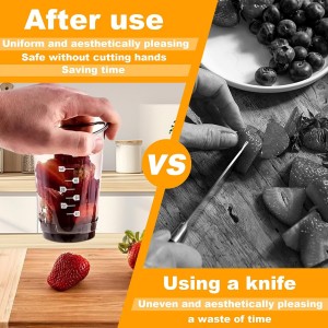 Fruit Slicer Cup | Strawberry Slicer | Grape Cutter | Egg Slicers | Rapid & Safe Slicing Kitchen Gadgets for Easy Food Prep