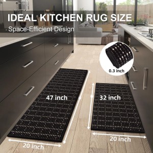 Kitchen Rugs Non Skid Washable Set of 2 PCS, 20
