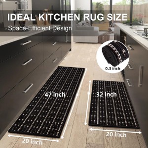 Kitchen Rugs Washable Non-Skid 2-Piece Set, 20