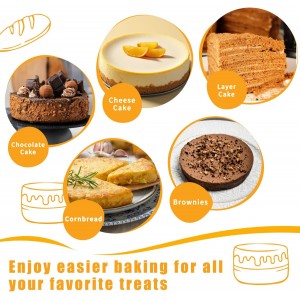 8 Inch Cake Pan Set of 3, Nonstick Round Cake Pans with 110 PCS Parchment Paper, Non-Toxic Carbon Steel Cake Baking Pans, Dishwasher Safe