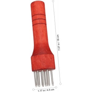 1Pc Household Meat Tenderizer Tool Needle Meat Pounding Machine for Kitchen Ergonomic Non Skid Handle Meat Loosening Device for Steak Red Handle Design