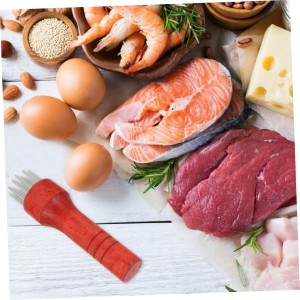 1Pc Household Meat Tenderizer Tool Needle Meat Pounding Machine for Kitchen Ergonomic Non Skid Handle Meat Loosening Device for Steak Red Handle Design