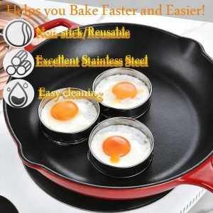 12packs Crumpet Rings 4 Inch English Muffin Rings Stainless Steel Double Rolled Nonstick Metal Round Tart Ring Molds for Cookie Cooking Baking