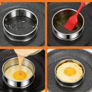 12packs Crumpet Rings 4 Inch English Muffin Rings Stainless Steel Double Rolled Nonstick Metal Round Tart Ring Molds for Cookie Cooking Baking