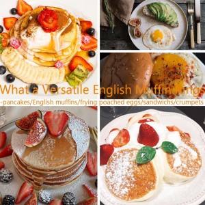 12packs Crumpet Rings 4 Inch English Muffin Rings Stainless Steel Double Rolled Nonstick Metal Round Tart Ring Molds for Cookie Cooking Baking