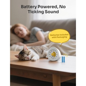 LIORQUE Visual Timer for Kids, 60-Minute Countdown Kitchen Timers for Cooking, Kids Timer with Silent Operation & Countdown Pause for Teaching Classroom Office