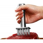 304 Stainless Steel Meat Tenderizer Tool with 18 Sharp Needles, Solid Needle Meat Tenderizer One-Piece Design, Heavy Duty BBQ Marinade Gadgets for Steak, Beef, Chicken, Pork, Dishwasher Safe