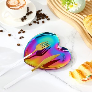 Vesici 4 Pcs Large Stainless Steel Spoon Rest for Stove Top Cute Heart Spoon Holder Easy to Clean for Kitchen Counter Cooking Utensil Spatula Ladle or Tong Kitchen Accessories(Rainbow)