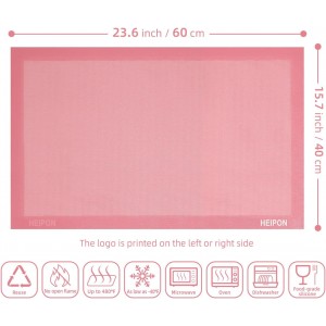 Pink Perforated Baking Mat,Cuttable Baking Mat,23.6