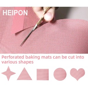 Pink Perforated Baking Mat,Cuttable Baking Mat,23.6