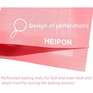 Pink Perforated Baking Mat,Cuttable Baking Mat,23.6