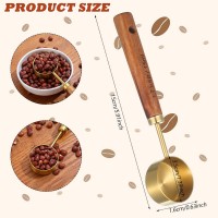 Stainless Steel & Wood 1 Teaspoon Scoop Coffee Measuring Scoop 1Tablespoon Measuring Spoon Perfect for Coffee, Tea, and More